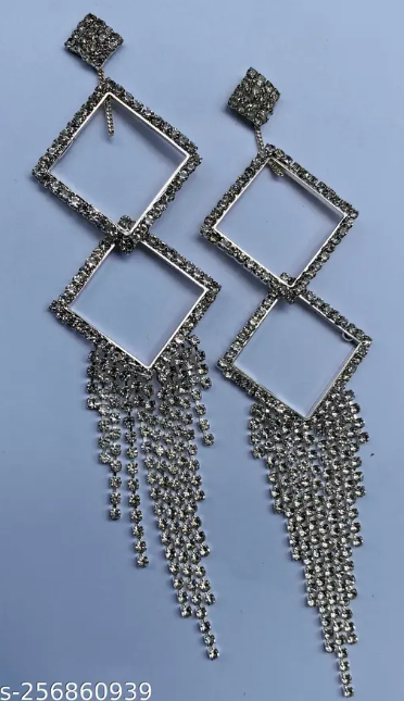 Dreamy Silver-Plated Drop Earrings – Lightweight & Elegant