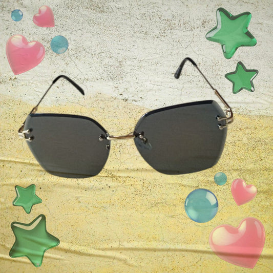 Elite Rimless Hexagon Sunglasses