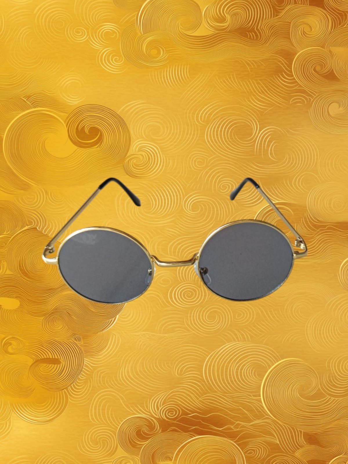 Retro Gold Round Sunglasses