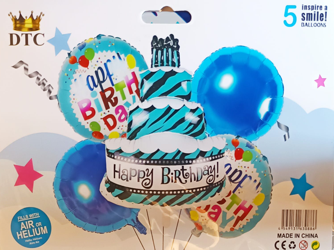 Birthday Balloon Decoration Set – 5 Pcs