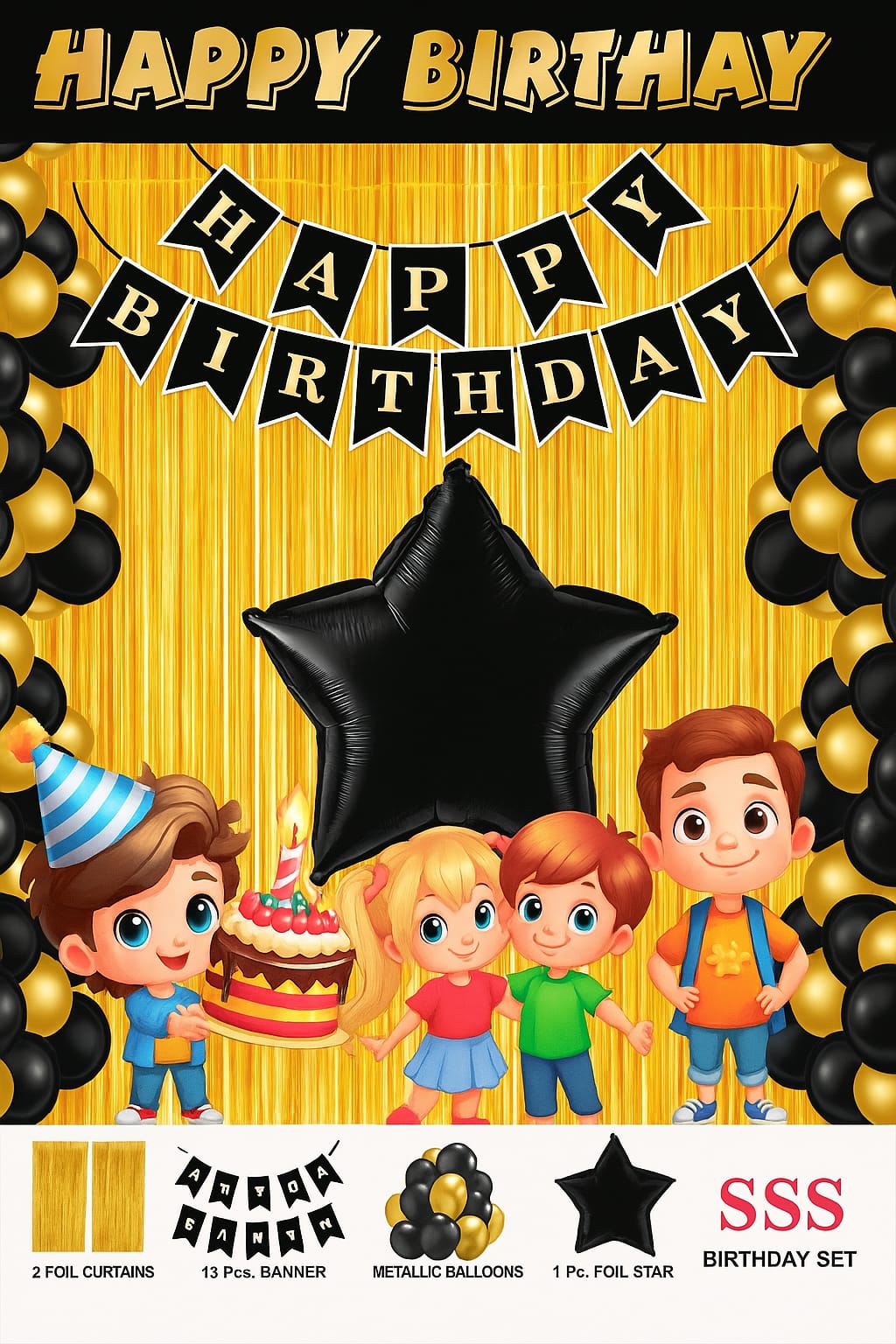 Grand Birthday Party Balloon Combo – 24 Pcs