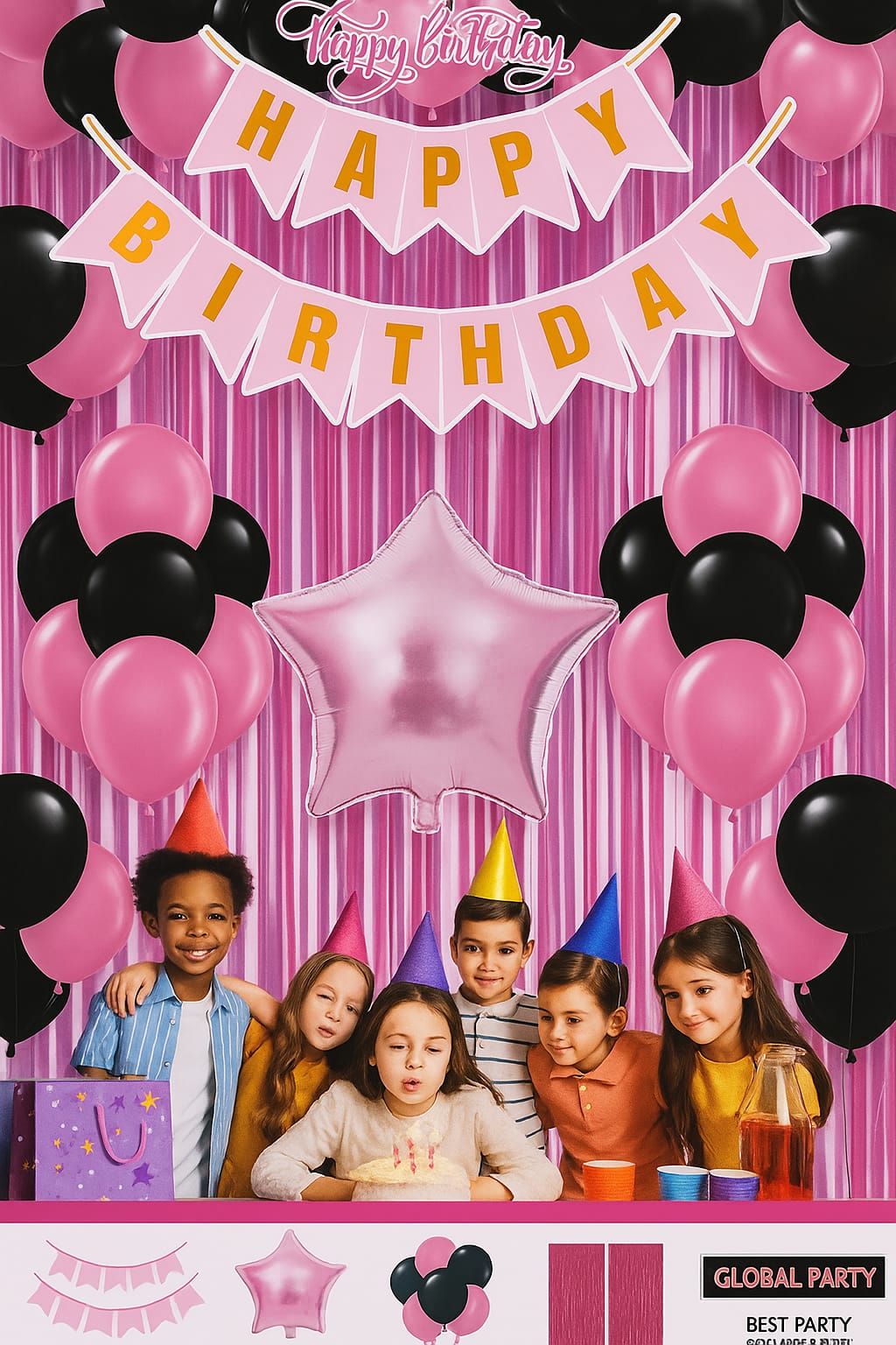 Grand Birthday Party Balloon Combo – 24 Pcs