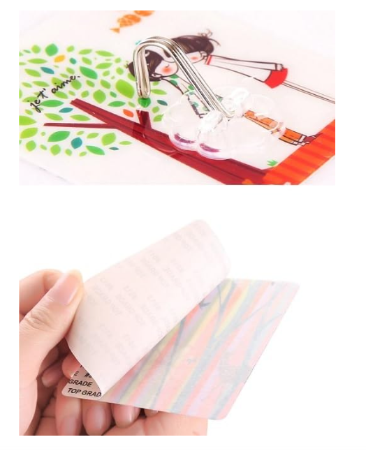 Decorative Waterproof Wall Hooks – Self-Adhesive Square (Pack of 10) (Design and Color As per Stock)