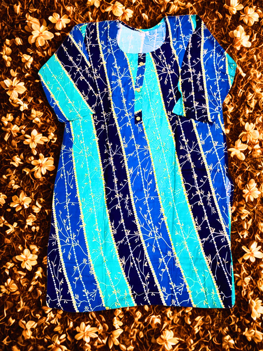 Women’s / Ladies Printed Kurtis – with Button Design