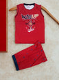 Boys Sleeveless WasUp T-Shirt & Shorts Set – Summer Outfit | Trendy Kidswear Combo