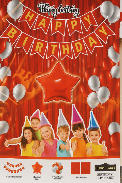 Grand Birthday Party Balloon Combo – 24 Pcs