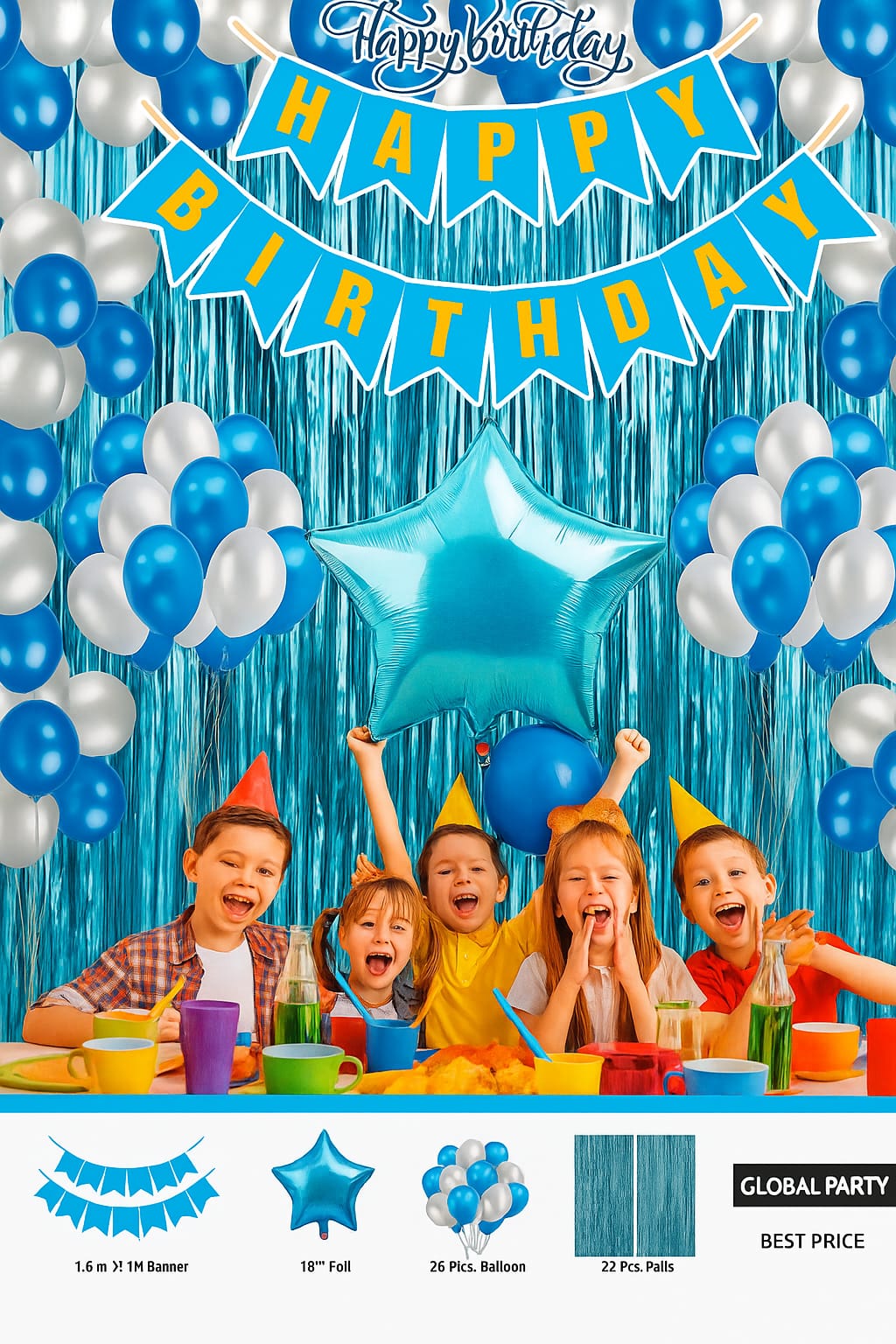 Grand Birthday Party Balloon Combo – 24 Pcs