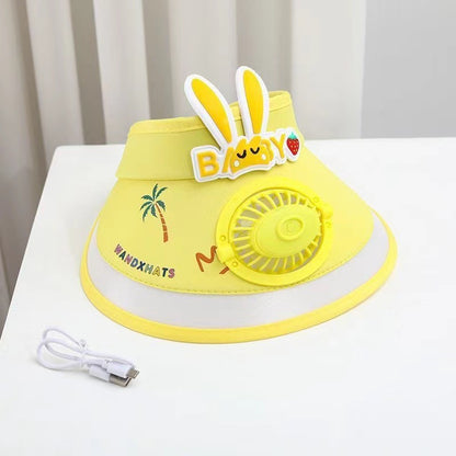 Rechargeable Cooling Sun Hat with Front Fan