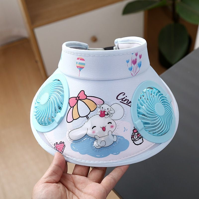 Rechargeable Cooling Sun Hat with Double Fans