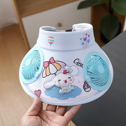 Rechargeable Cooling Sun Hat with Double Fans