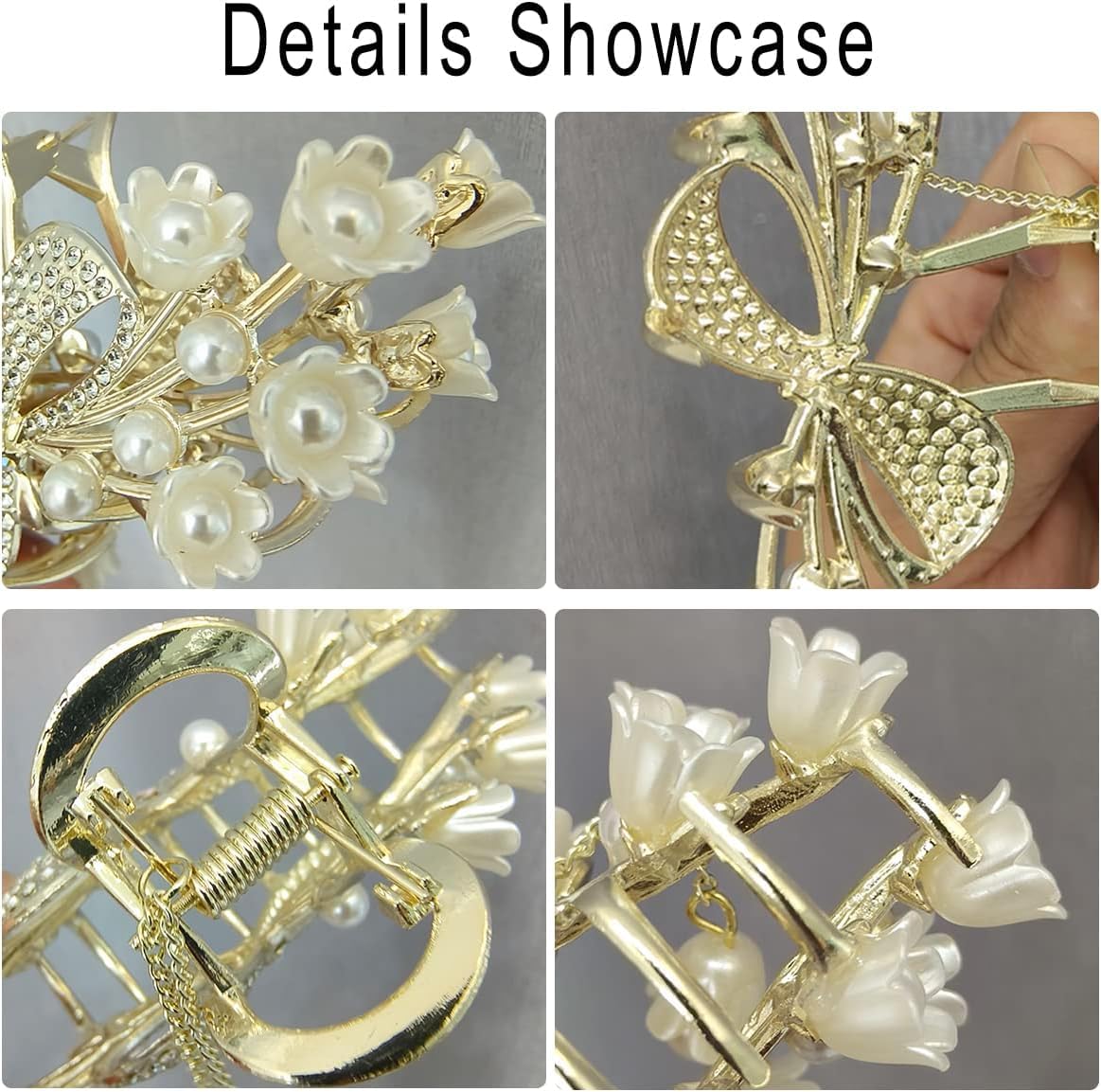 Elegant Butterfly Pearls and Rhinestones Hair Accessory