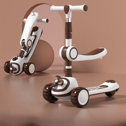 Smart Glide 3-in-1 Kids Scooter with Light, Music, Fan & Seat