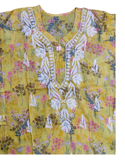 Floral Embroidered short Kurtis (Available in 4 Colors)
