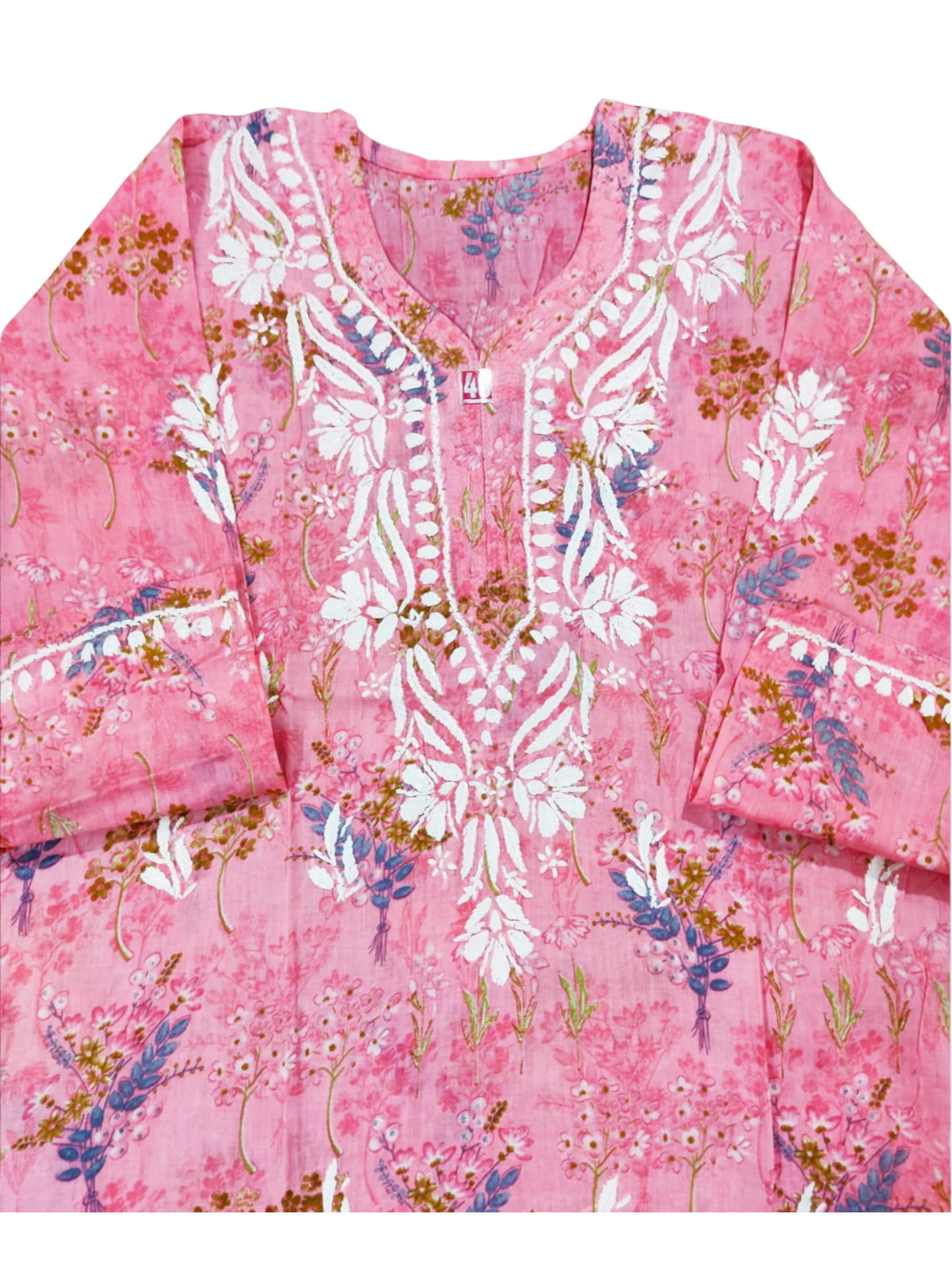 Floral Embroidered short Kurtis (Available in 4 Colors)