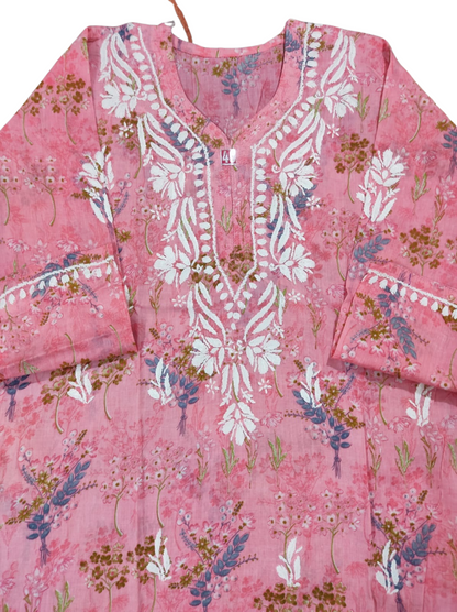 Floral Embroidered short Kurtis (Available in 4 Colors)