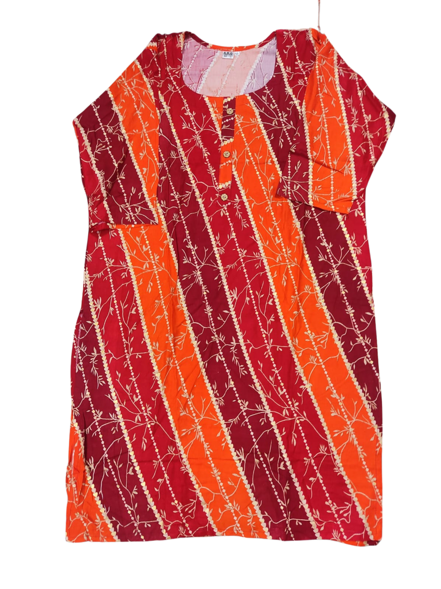 Women’s / Ladies Printed Kurtis – with Button Design