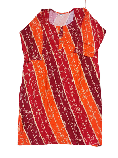 Women’s / Ladies Printed Kurtis – with Button Design