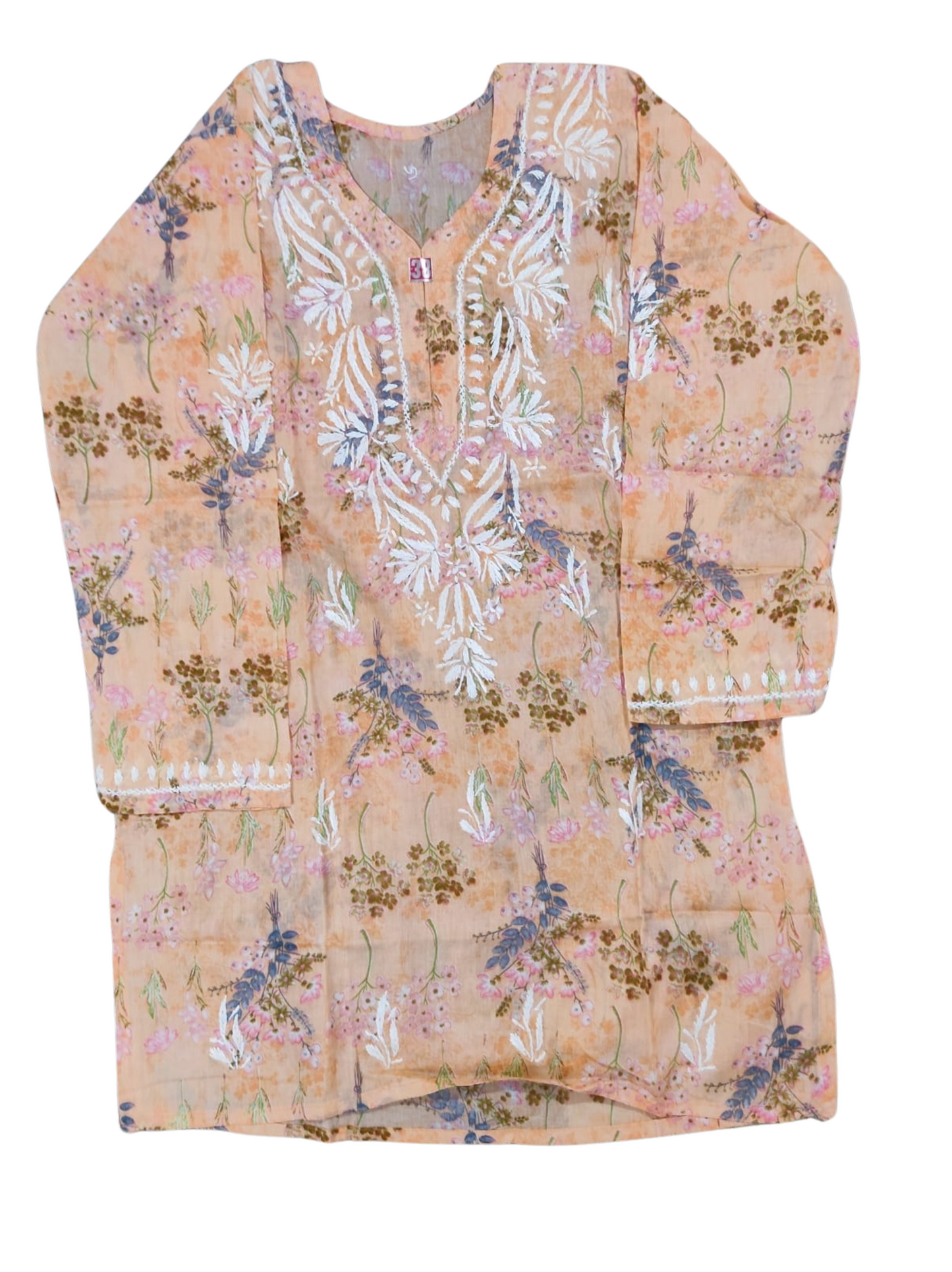 Floral Embroidered short Kurtis (Available in 4 Colors)