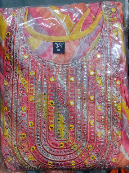 Satrangi Elegant Traditional Dress Featuring Vibrant Patterns