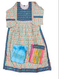 Embroidered Anarkali Dress with Matching Dupatta and Pants