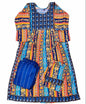 Royal touch Print Flared Kurti Set for Women - Multicolor with Dupatta